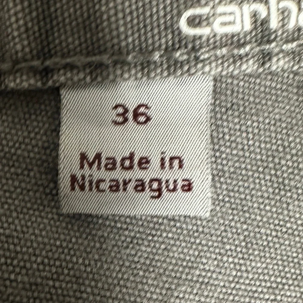 Carhartt Shorts Mens 36 Grey Relaxed Fit Canvas Workwear Cargo Utility Stretch